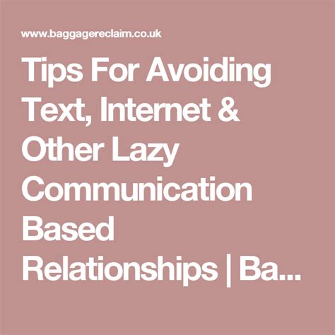 lazy communication dating